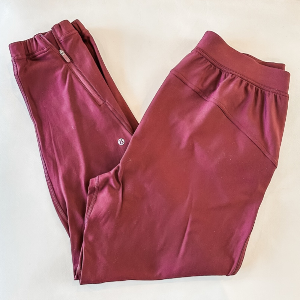 ❤️ Lululemon | Adapted State Fleece-Lined Jogger | Garnet | Size 10 ❤️ - Picture 8 of 9